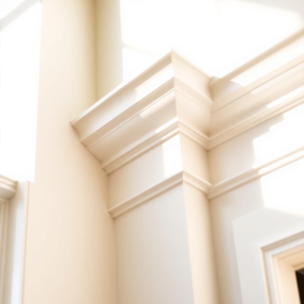 Crown molding and interior trim carpentry detail